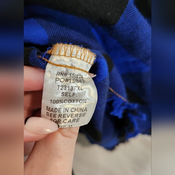 White Birch Womens Shacket Top Size M‎ Plaid Skater Grunge Punk Indie Sleeze - Picture 6 of 7